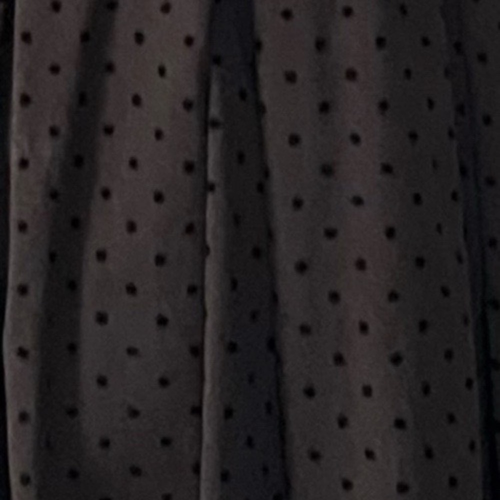 EUC Gap Black Fit & Flare Dress with Raised Velvet Polka Dots - Picture 4 of 8